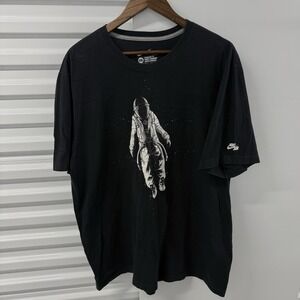 Nike Air Astronaut Graphic T Shirt Mens 2XL Black Space Tee 2010s